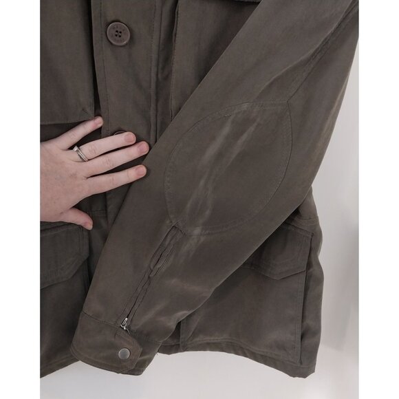 Mauro Ferrini Olive Green Faux Suede Utility Jacket Men's Sz XXL - Picture 8 of 16
